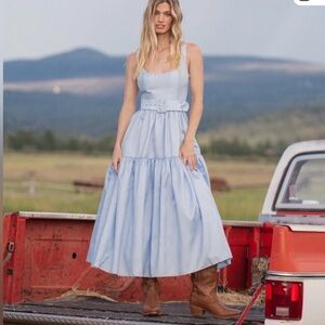 Hutch Alice Belted Tiered Dress